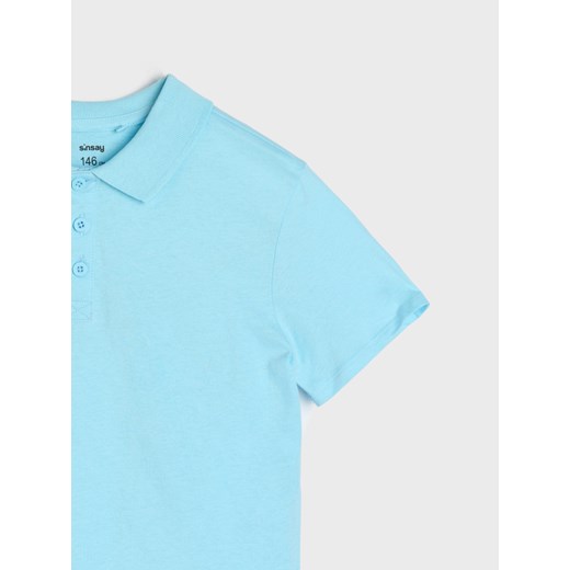 Sinsay - Koszulka polo - błękitny Sinsay 152 Sinsay