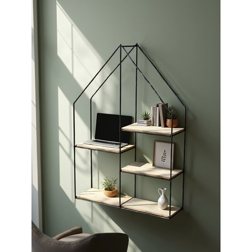 Sinsay - Półka ścienna w kształcie domku - czarny Sinsay One Size Sinsay