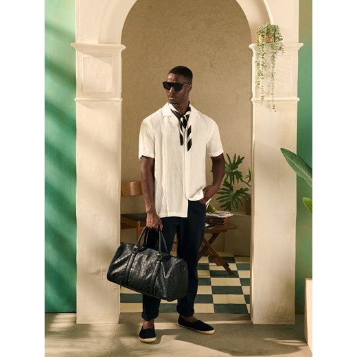 Sinsay - Lniana koszula - biały Sinsay M Sinsay