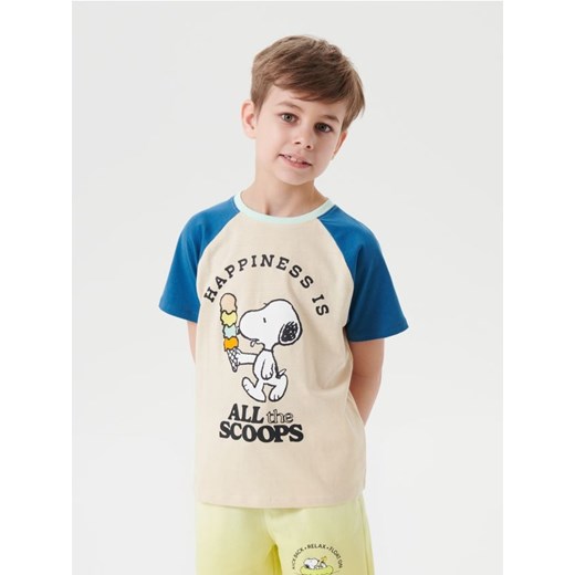 Sinsay - Koszulka Peanuts - niebieski ze sklepu Sinsay w kategorii T-shirty chłopięce - zdjęcie 180283266