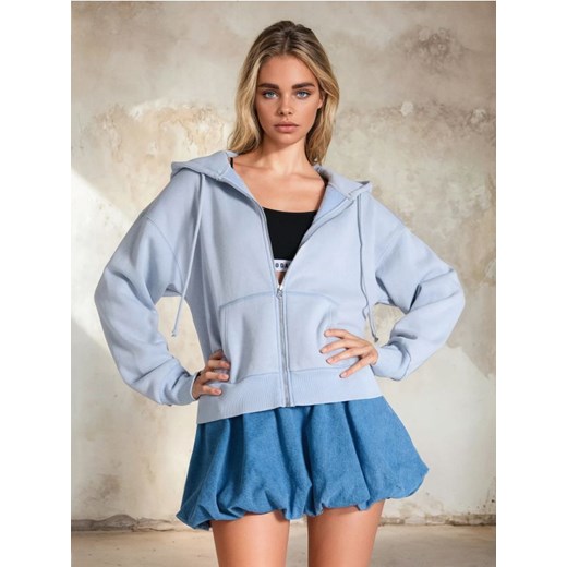 Sinsay - Bluza rozpinana - błękitny ze sklepu Sinsay w kategorii Bluzy damskie - zdjęcie 180283289