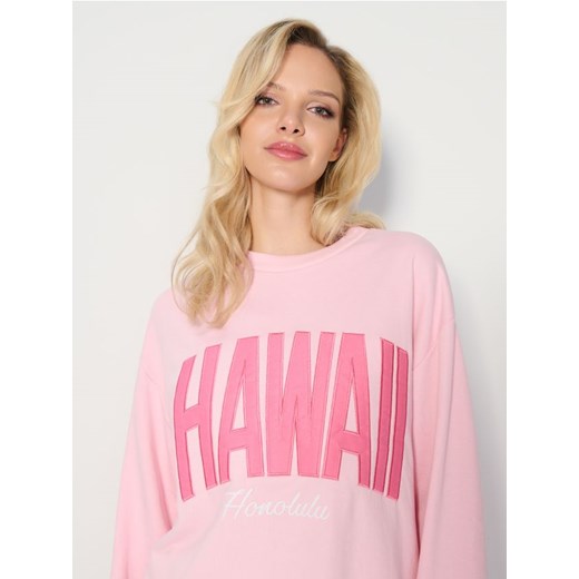 Sinsay - Bluza z napisem - różowy ze sklepu Sinsay w kategorii Bluzy damskie - zdjęcie 180283356