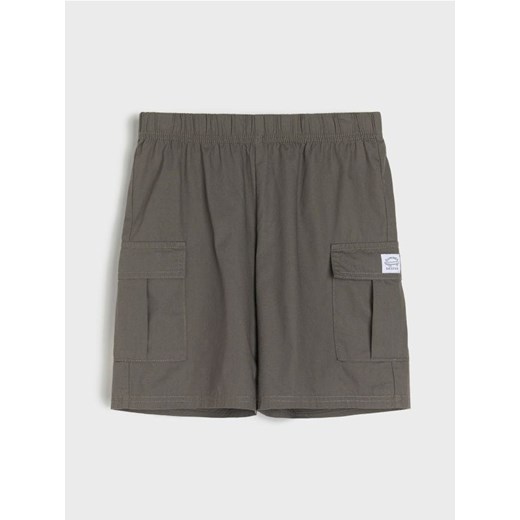 Sinsay - Szorty cargo z elastyczną gumą w pasie - szary Sinsay 104 Sinsay