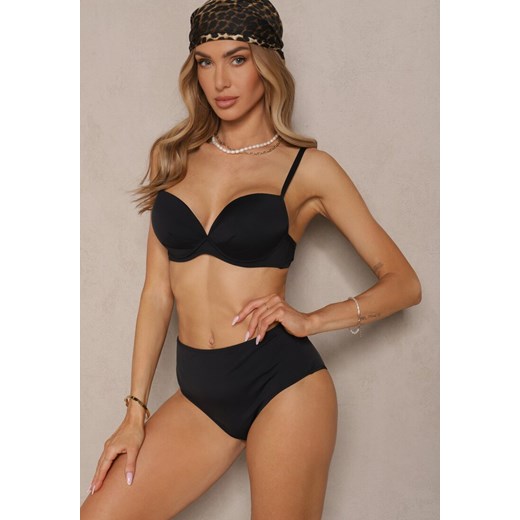 Czarne Basicowe Bikini Biustonosz i Majtki Figi Natonea ze sklepu renee.pl w kategorii Stroje kąpielowe - zdjęcie 180283717