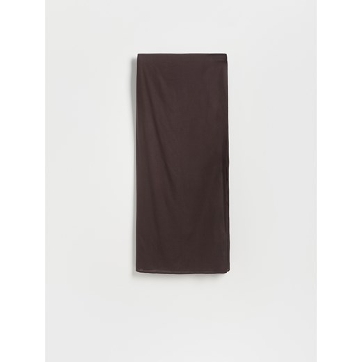 Reserved - Sarong z dodatkiem lnu - ciemnobrązowy ze sklepu Reserved w kategorii Spódnice - zdjęcie 180285268