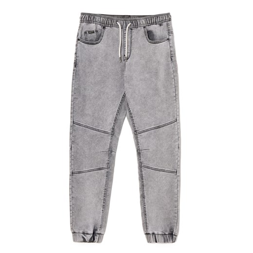 Cropp - Jeansy jogger z ozdobnymi przeszyciami - jasny szary Cropp 32/32 Cropp