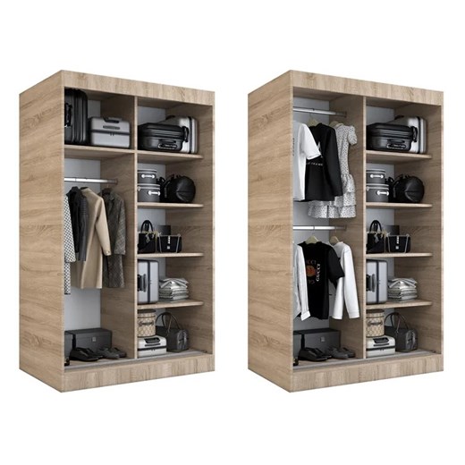 Antracytowa szafa przesuwna 120 cm Eklosa Elior One Size Edinos.pl