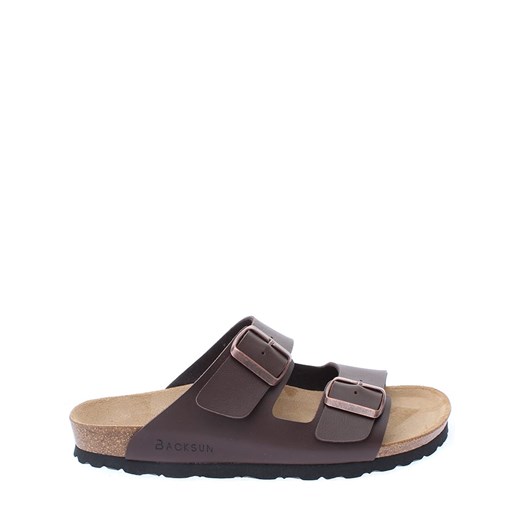 BACKSUN Skórzane klapki w kolorze brązowym ze sklepu Limango Polska w kategorii Klapki damskie - zdjęcie 180288889