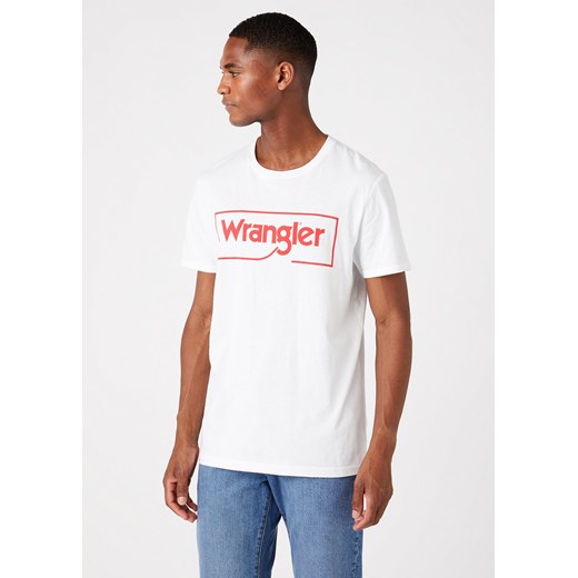WRANGLER FRAME LOGO TEE MĘSKI T-SHIRT KOSZULKA NADRUK WHITE W7H3D3989 112146326 Wrangler L YouNeedit.pl