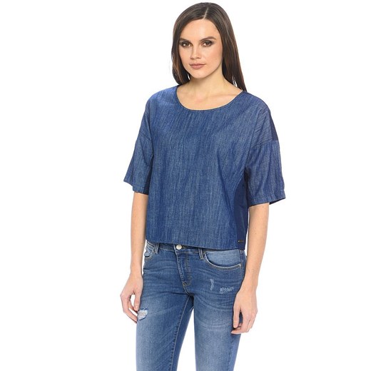 DAMSKA BLUZKA WRANGLER TWO TONE SHIRT DARK INDIGO W5195CM1E ze sklepu YouNeedit.pl w kategorii Bluzki damskie - zdjęcie 180290056