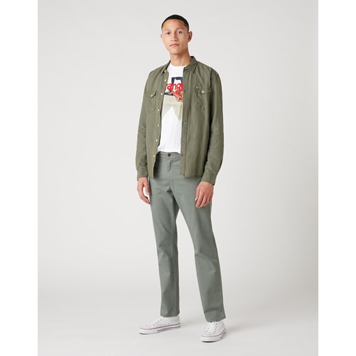 SPODNIE MĘSKIE WRANGLER TEXAS WREATH GREEN W121W3G29 112126234 ze sklepu YouNeedit.pl w kategorii Spodnie męskie - zdjęcie 180290088