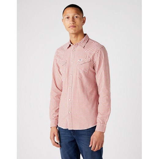 WRANGLER LS WESTERN SHIRT MĘSKA KOSZULA W KRATĘ DŁUGI RĘKAW ETRUSCAN RED W5C2CIR11 112146107 ze sklepu YouNeedit.pl w kategorii Koszule męskie - zdjęcie 180290296