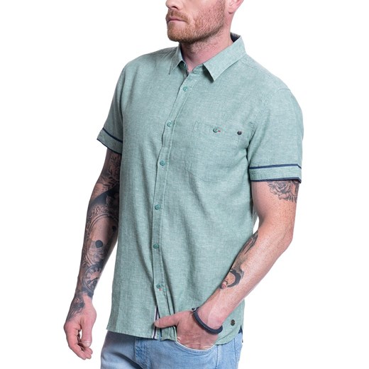 MĘSKA KOSZULA MATERIAŁOWA MUSTANG CHRIS LINEN SHIRT 1009579 6398 Mustang M YouNeedit.pl