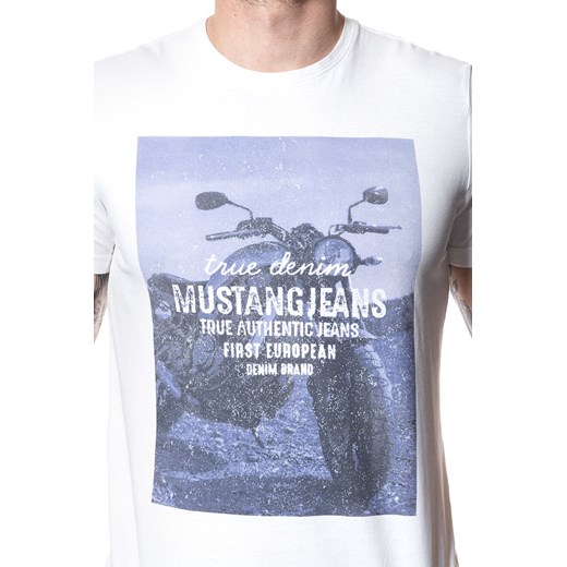 MUSTANG T SHIRT Photoprint Tee CLOUD DANCER 1007543 2020 Mustang S YouNeedit.pl