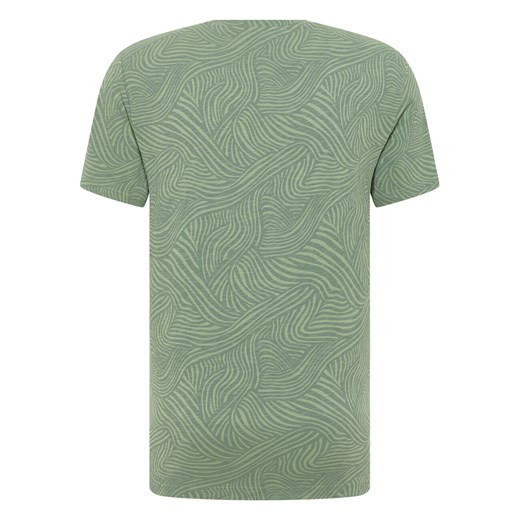 MĘSKA KOSZULKA MUSTANG T-shirt Austin AOP Striped Waves Green 1014945 12563 Mustang XL YouNeedit.pl