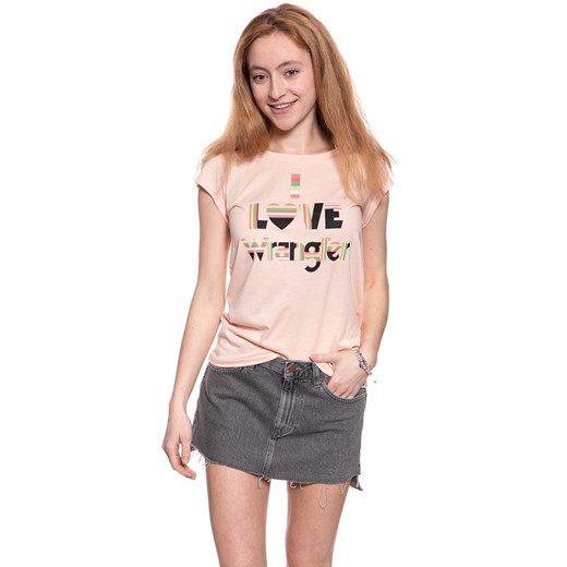 WRANGLER T SHIRT DAMSKI I LOVE TEE PEACH PARFAIT W700LF6UD 112130873 ze sklepu YouNeedit.pl w kategorii Bluzki damskie - zdjęcie 180291147