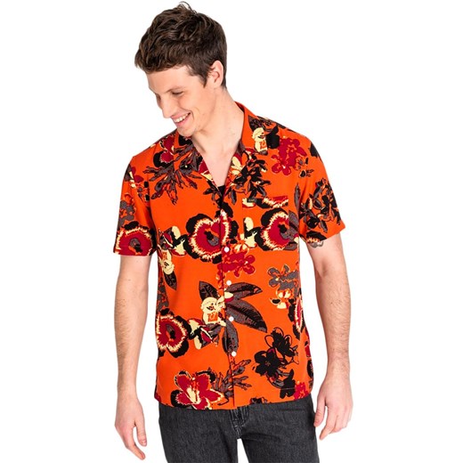 LEE ZIP OVERSHIRT MĘSKA KOSZULA WZORY KRÓTKI RĘKAW BURNED RED L66DOCLB 112116358 ze sklepu YouNeedit.pl w kategorii Koszule męskie - zdjęcie 180291448