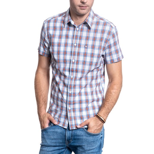 KOSZULA MĘSKA WRANGLER SS 1PKT BDOWN SHIRT WHITE W5J11O989 112130158 Wrangler M YouNeedit.pl