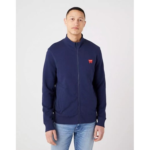 WRANGLER FUNNEL MĘSKA BLUZA LOGO NECK ZIP NAVY W663HA114 112320251 ze sklepu YouNeedit.pl w kategorii Bluzy męskie - zdjęcie 180291509