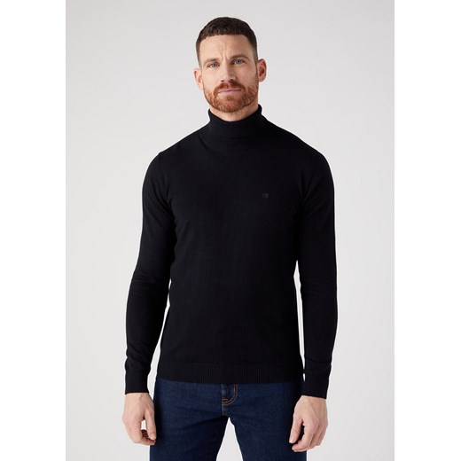 WRANGLER ROLL NECK KNIT MĘSKI SWETER BLACK W8D42P100 ze sklepu YouNeedit.pl w kategorii Swetry męskie - zdjęcie 180291627