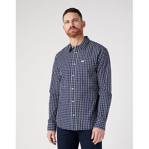 WRANGLER 1 POCKET SHIRT MĘSKA KOSZULA Z DŁUGIM RĘKAWEM W KRATĘ TRUE NAVY W5A24ME12 ze sklepu YouNeedit.pl w kategorii Koszule męskie - zdjęcie 180292116