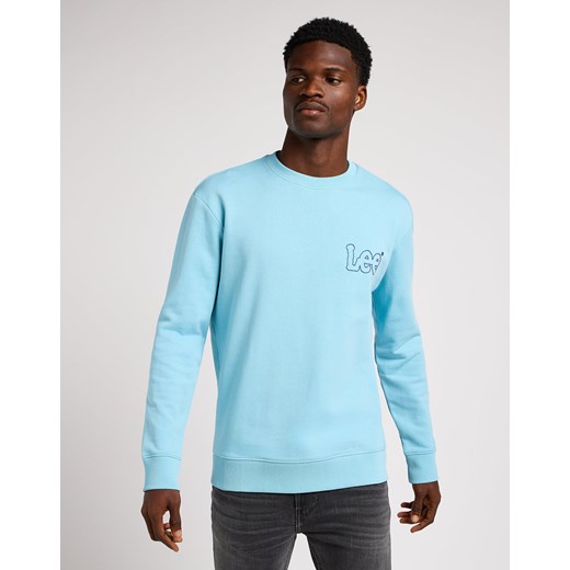 WRANGLER MĘSKA BLUZA WOBBLY LEE SWS PREPPY BLUE 112349357 L81M044970 ze sklepu YouNeedit.pl w kategorii Bluzy męskie - zdjęcie 180292326