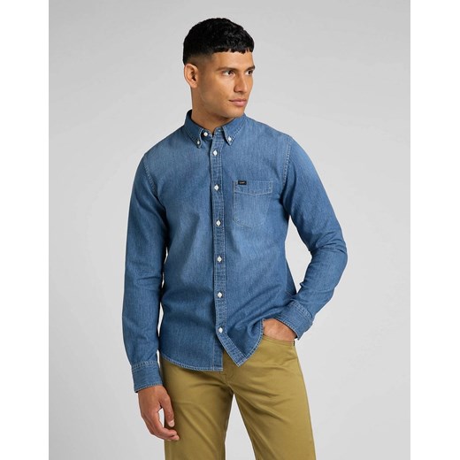 LEE BUTTON DOWN MĘSKA KOSZULA JEANSOWA TIDE BLUE L880CUQK 112322534 ze sklepu YouNeedit.pl w kategorii Koszule męskie - zdjęcie 180292339