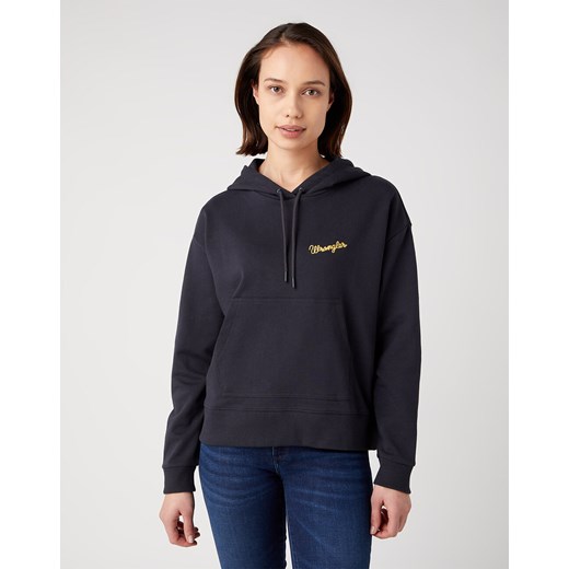 WRANGLER REGULAR HOODIE DAMSKA BLUZA Z KAPTUREM FADED BLACK 112343673 W627018280 ze sklepu YouNeedit.pl w kategorii Bluzy damskie - zdjęcie 180292745