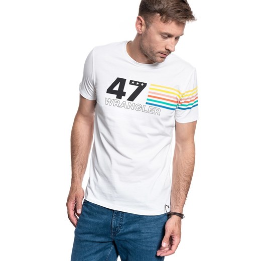 WRANGLER SS RAINBOW TEE OFF WHITE W7F1FK737 112131797 ze sklepu YouNeedit.pl w kategorii T-shirty męskie - zdjęcie 180293098