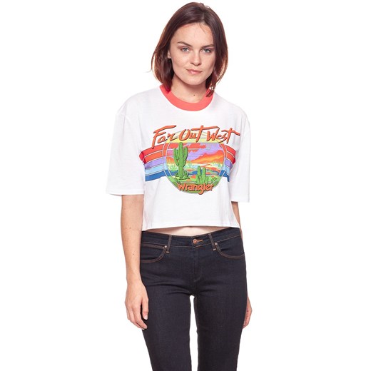 WRANGLER T SHIRT DAMSKI T-SHIRTS CROP 80´S TEE WH W7013EV12 112130880 ze sklepu YouNeedit.pl w kategorii Bluzki damskie - zdjęcie 180293149