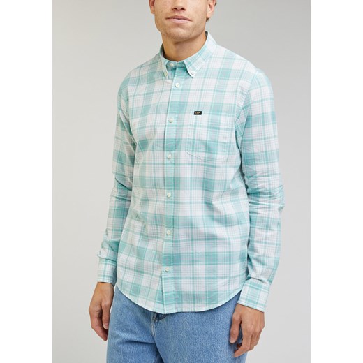 LEE BUTTON DOWN MĘSKA KOSZULA MATERIAŁOWA DUSTY JADE L880BA41 112330673 ze sklepu YouNeedit.pl w kategorii Koszule męskie - zdjęcie 180293225