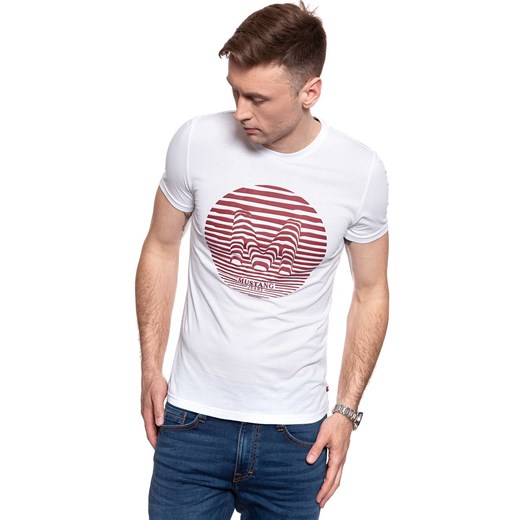 T-SHIRT MĘSKI MUSTANG AARON C PRINT 1009953 2045 ze sklepu YouNeedit.pl w kategorii T-shirty męskie - zdjęcie 180293328