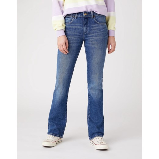 SPODNIE DAMSKIE WRANGLER BOOTCUT AIR BLUE W28BJX17T 112128222 ze sklepu YouNeedit.pl w kategorii Jeansy damskie - zdjęcie 180293507