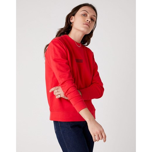 DAMSKA BLUZA WRANGLER HIGH RIB REGULAR LOLLIPOP RED W6P7HAXSK 112130831 ze sklepu YouNeedit.pl w kategorii Bluzy damskie - zdjęcie 180293829