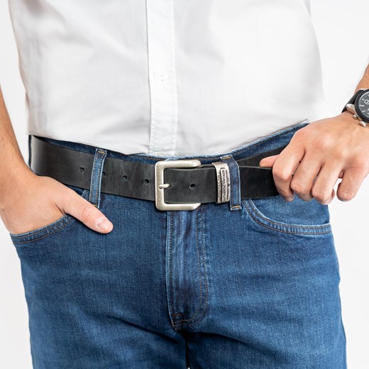 TOM TAILOR MĘSKI PASEK SKÓRZANY KLASYCZNY SKÓRA TG1008R15/791 40mm Gürtel BLACK ze sklepu YouNeedit.pl w kategorii Paski męskie - zdjęcie 180294119