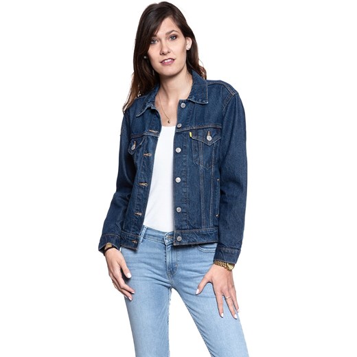 LEVI’S EX-BOYFRIEND TRUCKER DAMSKA KURTKA JEANSOWA JEANS DŻINSOWA PEANUTS 299440069 ze sklepu YouNeedit.pl w kategorii Kurtki damskie - zdjęcie 180294835