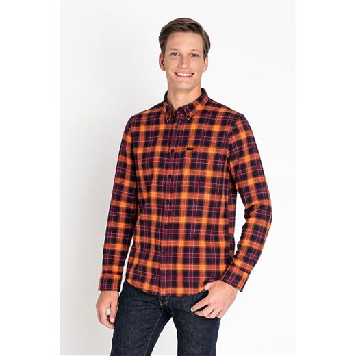 LEE BUTTON DOWN MĘSKA KOSZULA MATERIAŁOWA W KRATĘ SIGN ORANGE L880OMME 112123349 ze sklepu YouNeedit.pl w kategorii Koszule męskie - zdjęcie 180294898