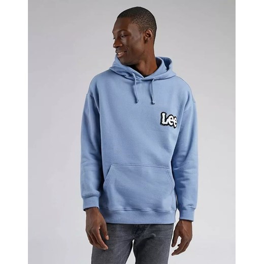 LEE LOOSE HOODIE MĘSKA BLUZA KAPTUR LOGO DREAMY BLUE L84ORY39 112322665 ze sklepu YouNeedit.pl w kategorii Bluzy męskie - zdjęcie 180294909