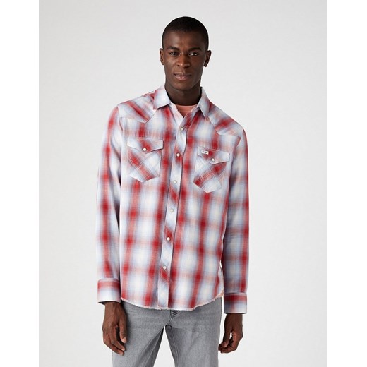WRANGLER LS WESTERN SHIRT MĘSKA KOSZULA W KRATĘ DŁUGI RĘKAW FLAME RED W5A0BJR06 112146085 ze sklepu YouNeedit.pl w kategorii Koszule męskie - zdjęcie 180295319