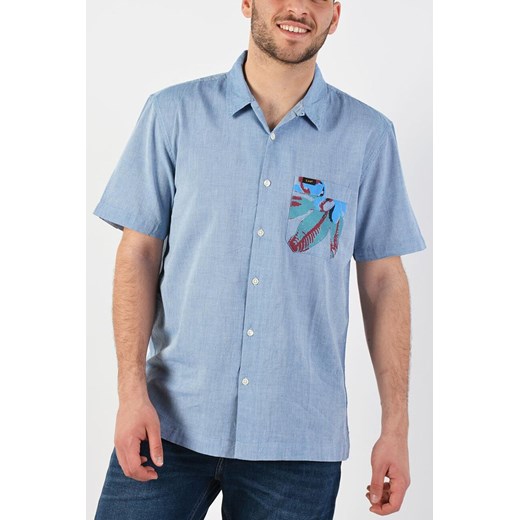 KOSZULA MĘSKA LEE SEASONAL SS SHIRT BLUEPRINT L66DMULH 112116346 ze sklepu YouNeedit.pl w kategorii Koszule męskie - zdjęcie 180295648