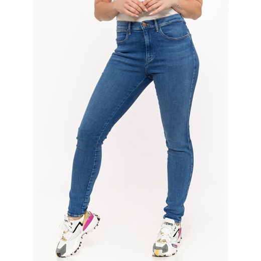 SPODNIE DAMSKIE WRANGLER HIGH RISE SKINNY POOL BLUE W27HJN68M 112128090 ze sklepu YouNeedit.pl w kategorii Jeansy damskie - zdjęcie 180296059
