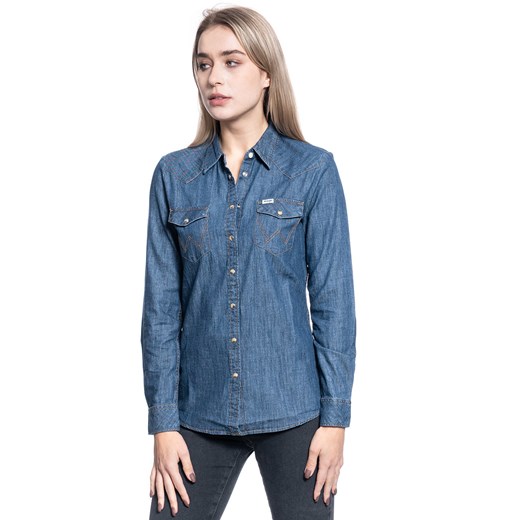 KOSZULA DAMSKA WRANGLER LS DENIM SHIRT DARK INDIGO W5Z12AX1E ze sklepu YouNeedit.pl w kategorii Koszule damskie - zdjęcie 180296085