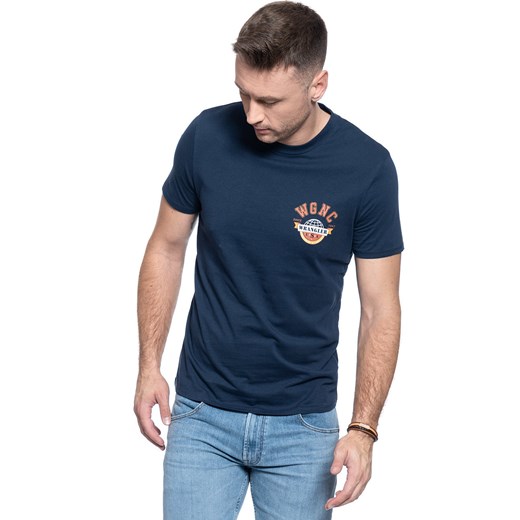 T-SHIRT MĘSKI WRANGLER SS GLOBE TEE DRESS BLUE W7C8FKX20 112131743 Wrangler S YouNeedit.pl