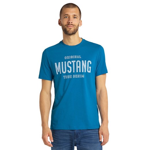 MUSTANG TSHIRT Alex C Print MYKONOS BLUE MYKONOS BLUE 1009519 5320 Mustang S YouNeedit.pl