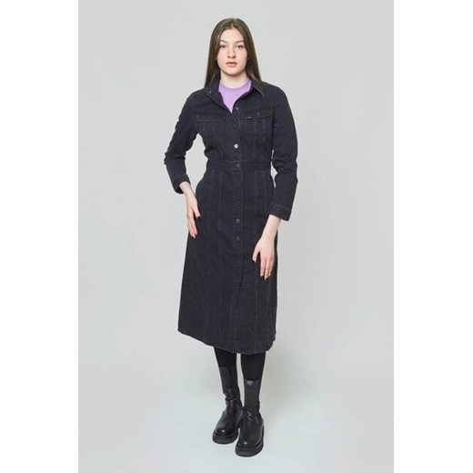LEE LONGSLEEVE DRESS DAMSKA SUKIENKA JEANSOWA BLACK DUNS L50LNECY 112140198 ze sklepu YouNeedit.pl w kategorii Sukienki - zdjęcie 180296536