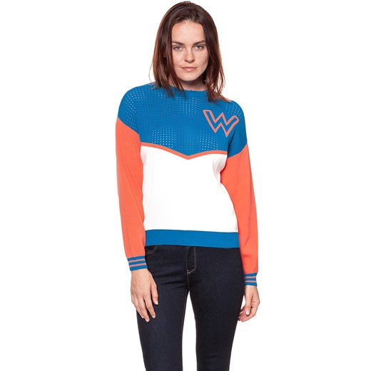 DAMSKI SWETER WRANGLER POINTELLE KNIT DEEP WATER W8106PXDF 112132223 ze sklepu YouNeedit.pl w kategorii Swetry damskie - zdjęcie 180297247