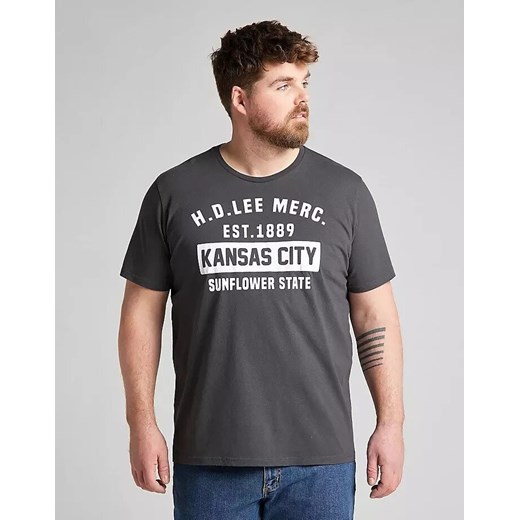 MĘSKI T-SHIRT LEE SS KANSAS CITY TEE WASHED BLACK L60TFEON 112113541 ze sklepu YouNeedit.pl w kategorii T-shirty męskie - zdjęcie 180297548