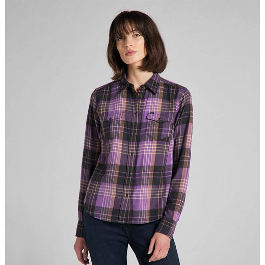 LEE REGULAR WESTERN SHIRT DAMSKA KOSZULA Z DŁUGIM RĘKAWEM KRATKA AMETHYST ORCHID L45SXATI 112140157 ze sklepu YouNeedit.pl w kategorii Koszule damskie - zdjęcie 180297897