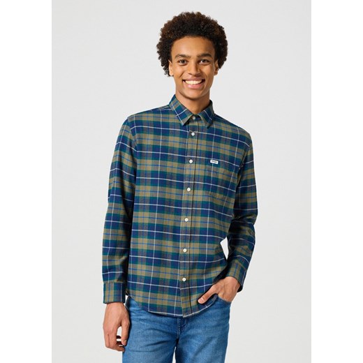 WRANGLER MĘSKA KOSZULA 1 PKT FLANNEL SHIRT DUSTY OLIVE 112356769 W564017359 ze sklepu YouNeedit.pl w kategorii Koszule męskie - zdjęcie 180298099