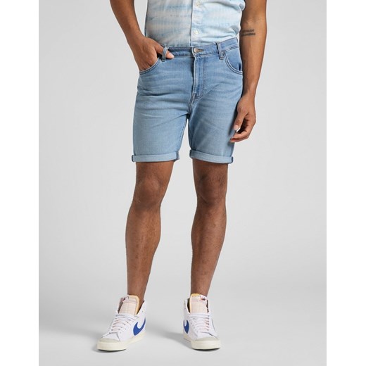 LEE RIDER SHORT MĘSKIE SZORTY JEANSOWE DK VISUAL CODY L73FMGUC 112145576 ze sklepu YouNeedit.pl w kategorii Spodenki męskie - zdjęcie 180298827